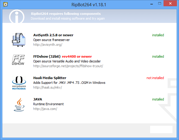 Sourceforge download. Ripbot264.